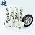 Kundenspezifische weiße Keramikgläser Gewürzvorratsglas
